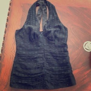 Express satin and chiffon halter top